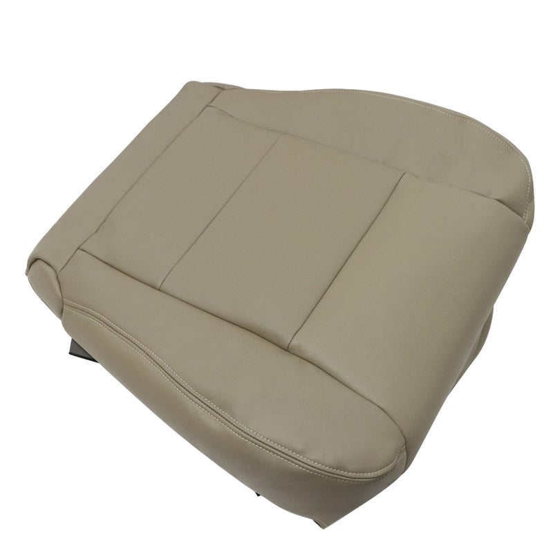 AOUTTUOA Ivory Tan Front Driver Side Bottom Replacement Seat Cover Microfiber Leather Compatible with Toyota Land Cruiser 1998 1999 2000 2001 2002 2003 2004 2005 2006 2007