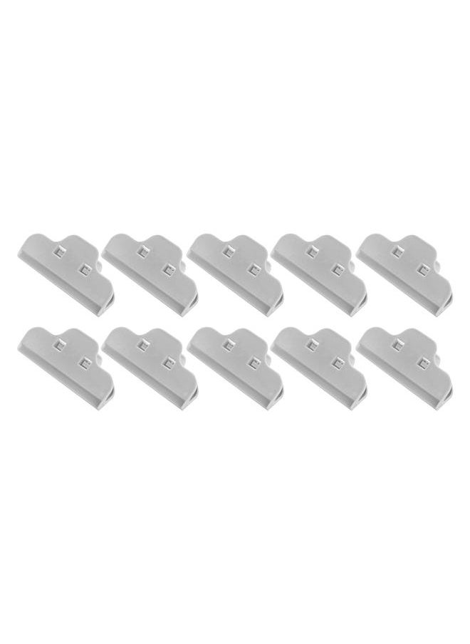Thoraya 10PCS Food Sealing Clip Tight Damp Proof Multipurpose Easy to Use Snack Bag Sealer Clip for Kitchen Gray  - Image 2