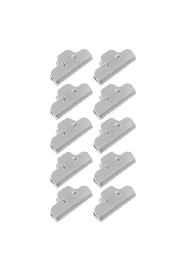 Thoraya 10PCS Food Sealing Clip Tight Damp Proof Multipurpose Easy to Use Snack Bag Sealer Clip for Kitchen Gray  - Image 3