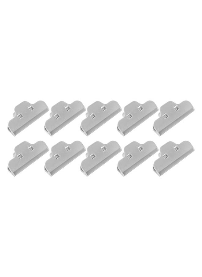 Thoraya 10PCS Food Sealing Clip Tight Damp Proof Multipurpose Easy to Use Snack Bag Sealer Clip for Kitchen Gray  - Image 4