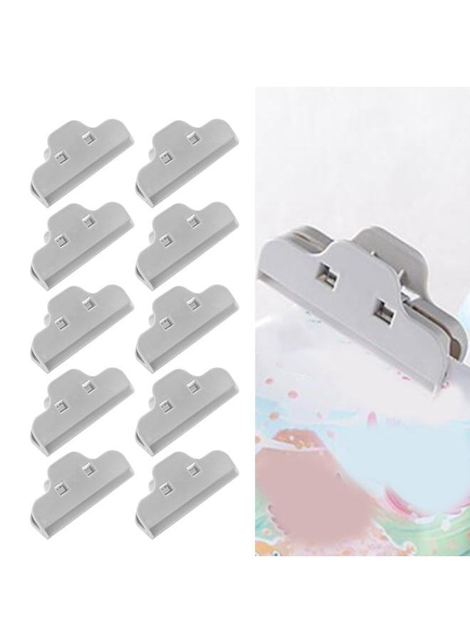 Thoraya 10PCS Food Sealing Clip Tight Damp Proof Multipurpose Easy to Use Snack Bag Sealer Clip for Kitchen Gray  - Image 5