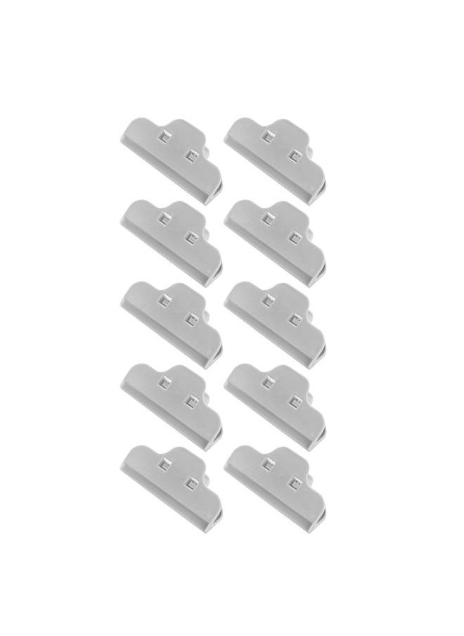 Thoraya 10PCS Food Sealing Clip Tight Damp Proof Multipurpose Easy to Use Snack Bag Sealer Clip for Kitchen Gray  - Image 1