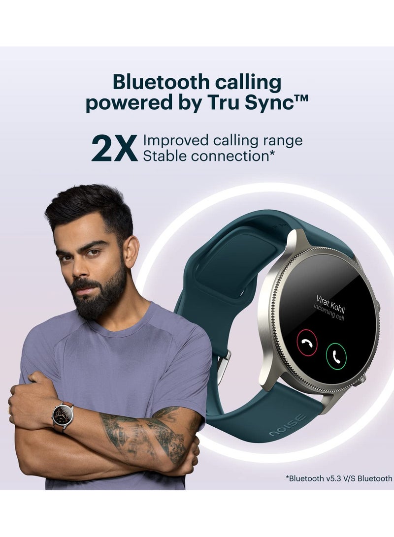 NoiseFit Halo 1.43" AMOLED Display, Bluetooth Calling Round Dial Smart Watch, Premium Metallic Build, Always on Display, Smart Gesture Control, 100 Sports Modes (Jet Black)  - Image 3