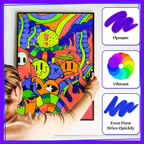 Chalkola 20 Oil Paint Pens - Oil Based Paint Markers for Metal, Fabric, Ceramic, Glass, Rocks - Waterproof & Permanent Markers for Wood, Plastic Surfaces, Steel - 1mm + 5mm Dual Tip - Image 5