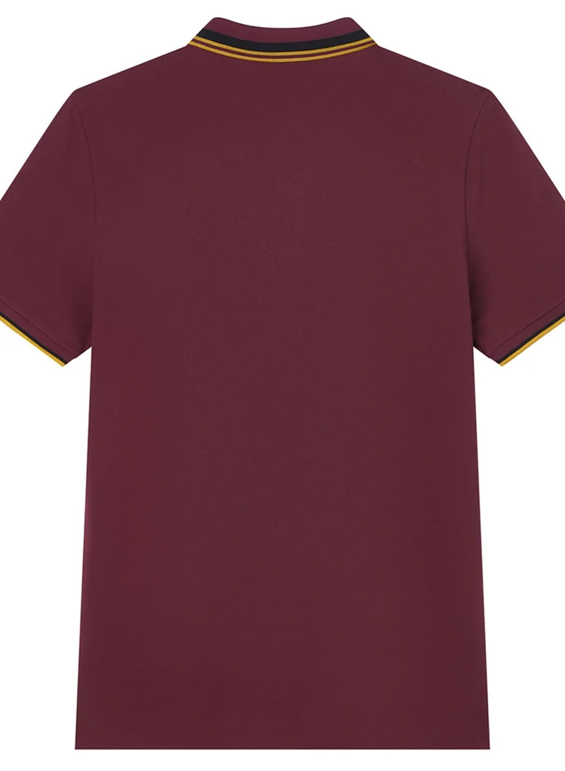 GIORDANO  Men’s Slim Pique Polo with Contrast Collar & Signature Embroidery for Men | Best Price UAE