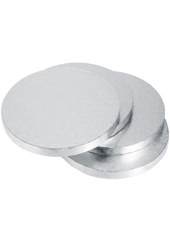 MANCHAP 10 Pcs 12 Inch Round Silver Cake Board Drums, 1/2 Inch Thick Cake Drum Base for Decorating and Displaying Cakes Pastries - Image 5