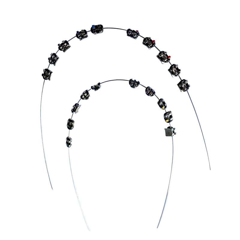 Angzhili 1 Pack Temporary Tooth Decoration with Metal WiresMetal Bracket and Orthodontic Ligature TiesPractice Props for Dental Students Black