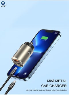 ليتو LITO C03 PD 30W Mini Metal Car Charger  - Image 2