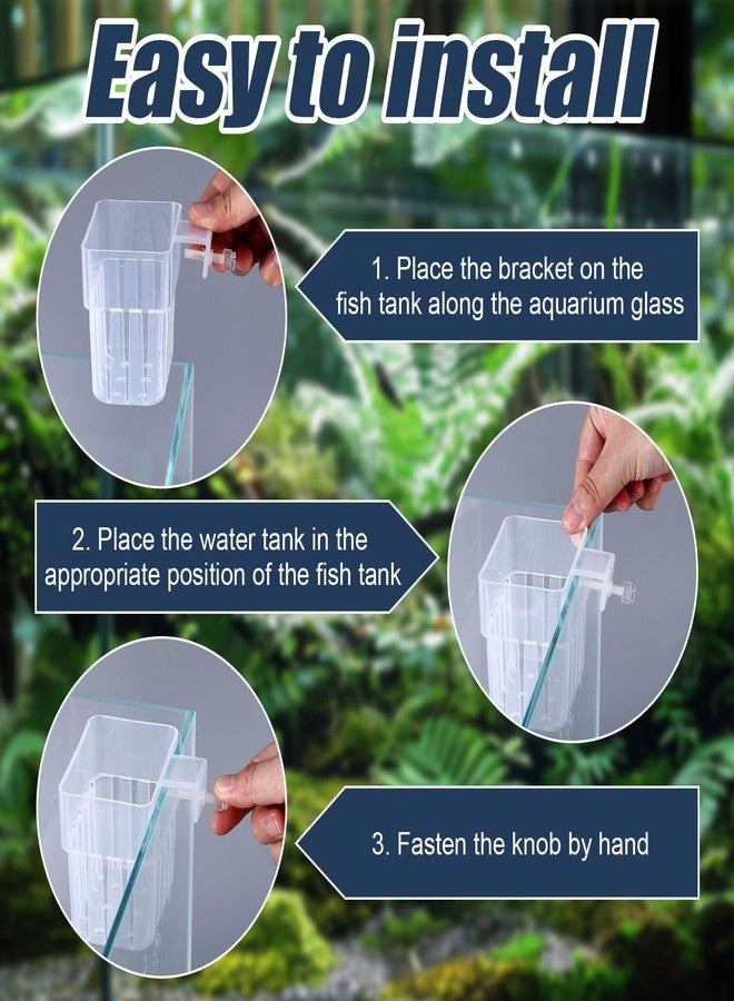 Gosknor 4pcs Aquarium Plant Holders, Transparent Plastic Fish Tank Plant Pots Hanging Aquarium Planter Aquarium Plant Basket Aquatic Plant Cup for Aquarium Fish Tank Hydroponic Plants - Image 5