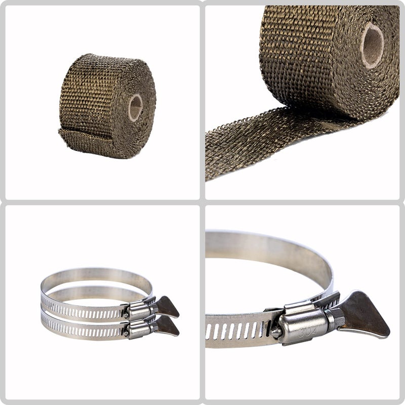 FireHiking Stove Pipe Wrap Heat-resistant Camping Tent Stove Pipe Protector with 2 Clamps 5 m / 16.4 ft - Image 4