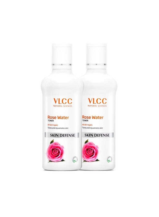 VLCC Rose Water Toner - 100ml (Pack of 2) - Tones & Rejuvenates Skin | Helps Maintain Skin's PH Balance | Helps Tighten the Pores and Gently Tones the Skin | With Rose, Aloe Vera, Mint, Date Fruit. - Image 1