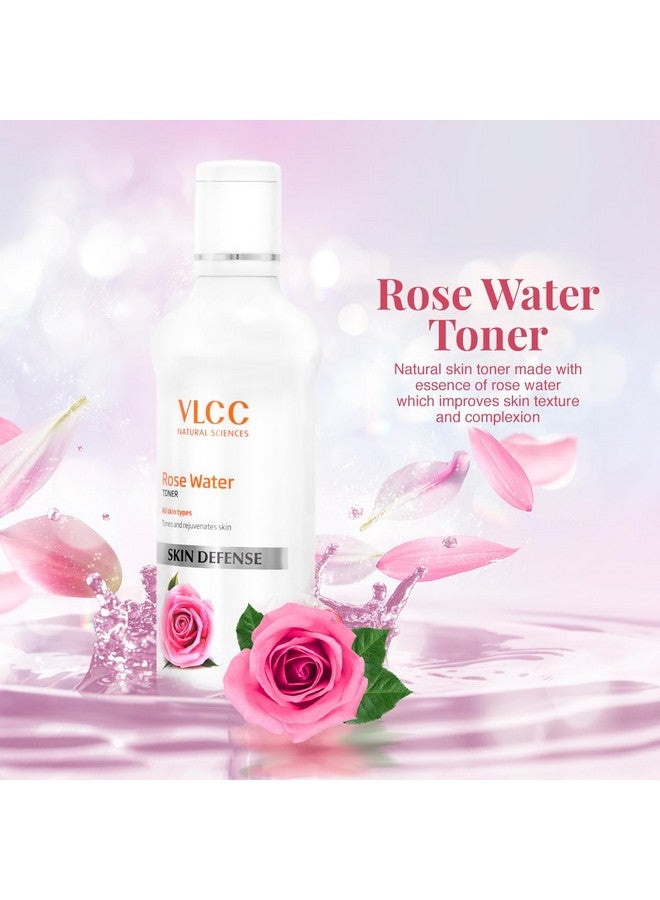 VLCC Rose Water Toner - 100ml (Pack of 2) - Tones & Rejuvenates Skin | Helps Maintain Skin's PH Balance | Helps Tighten the Pores and Gently Tones the Skin | With Rose, Aloe Vera, Mint, Date Fruit. - Image 4