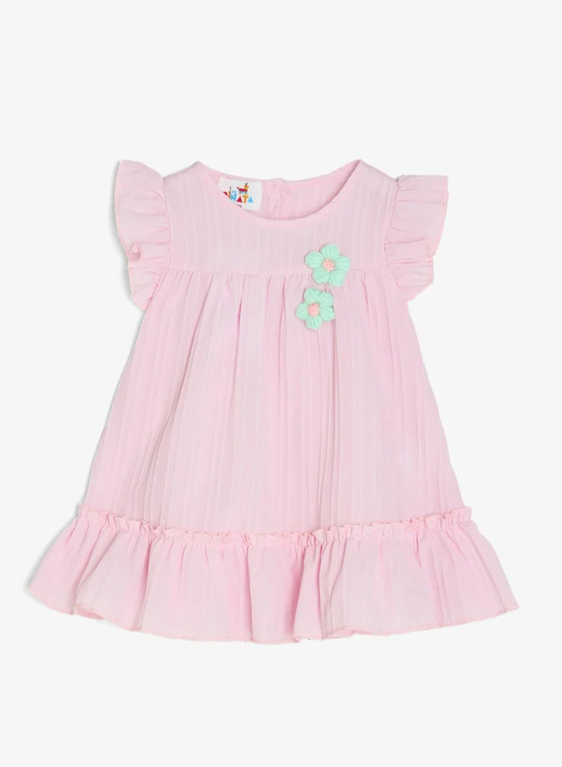 Pinata Pink Floral Frill Summer Dress