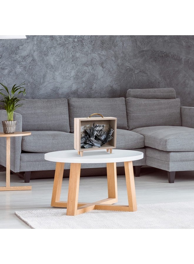 Vesici Travel Fund Box Vacation Fund Box Decorative Savings Box Suitcase Wooden Money Box Wood Bank Coin Bank For Adults Travel Vacation Wedding, 8 X 7.3 X 2.8 Inch(Honeymoon Fund) - Image 4