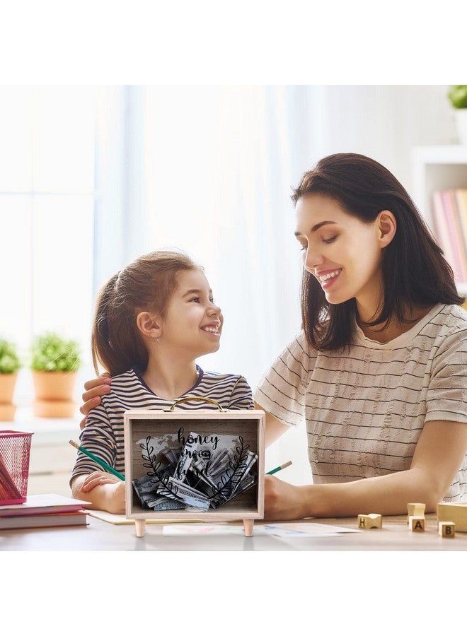 Vesici Travel Fund Box Vacation Fund Box Decorative Savings Box Suitcase Wooden Money Box Wood Bank Coin Bank For Adults Travel Vacation Wedding, 8 X 7.3 X 2.8 Inch(Honeymoon Fund) - Image 5