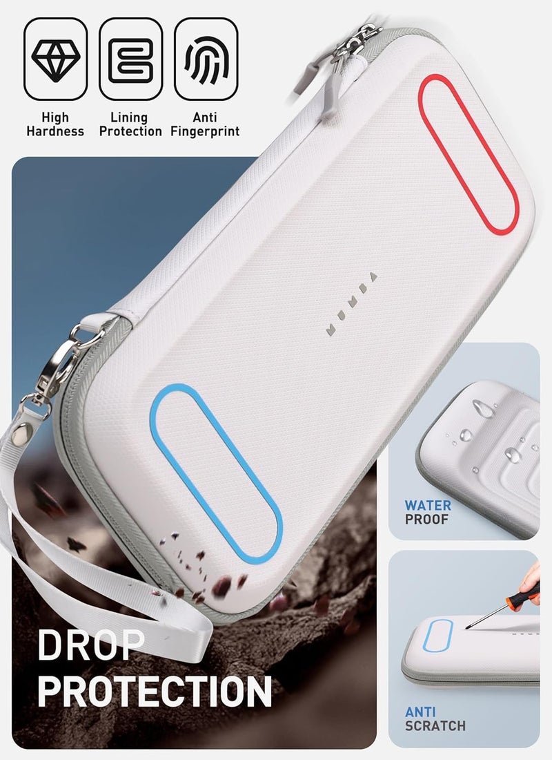 Mumba Carrying Case for Nintendo Switch 2 2025, [Mini Version] Travel Case with 12 Game Cartridge Slot Portable Bag Protective Carry handbag Pouch Shell Accessories [Portable & Lightweight] (White) - Image 5