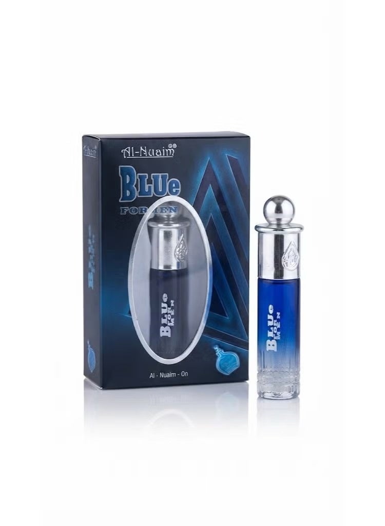 Al Nuaim Al-Nuaim Blue For Men Attar Roll On Perfume Oil, 6ml, Alcohol Free, Concentrated - Image 1
