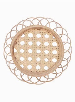 Y&D Rattan Coaster Placemat Cup Holder Vintage Drink Coasters Floret Shape Tea Pot Placemats Korean Style Home Dining Table Decor Absorbent for Kitchen Coffee Accessories  - Image 2