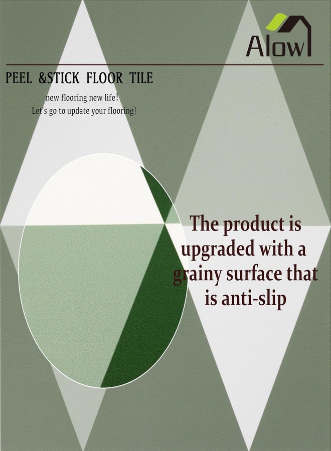 Alow Peel and Stick Floor Tile,Green Self-Adhsive Peel and Stick Flooring,Waterproof Vinyl Flooring Suit for Kitchen、Toilet、Bathroom (12×12in 10pcs) - Image 4