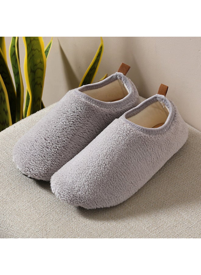 Autumn And Winter Adult Floor Shoes Non-slip Fleece-lined Thickened Indoor Cool Home Shoes For Men And Women Children Parent-child Early Education Socks