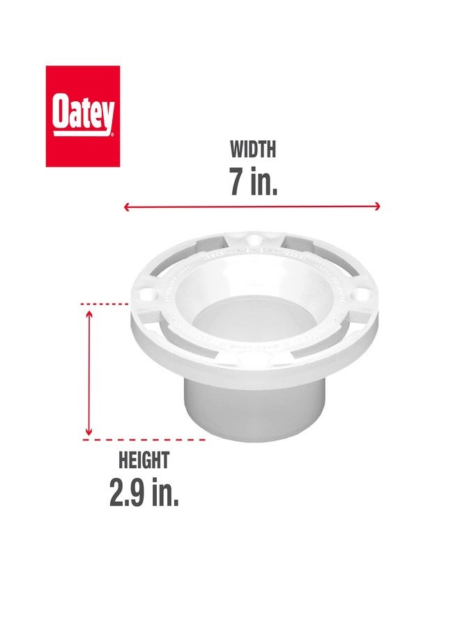Oatey 3 in. or 4 in. PVC Long Pattern Closet Flange with Plastic Ring without Test Cap - Image 5