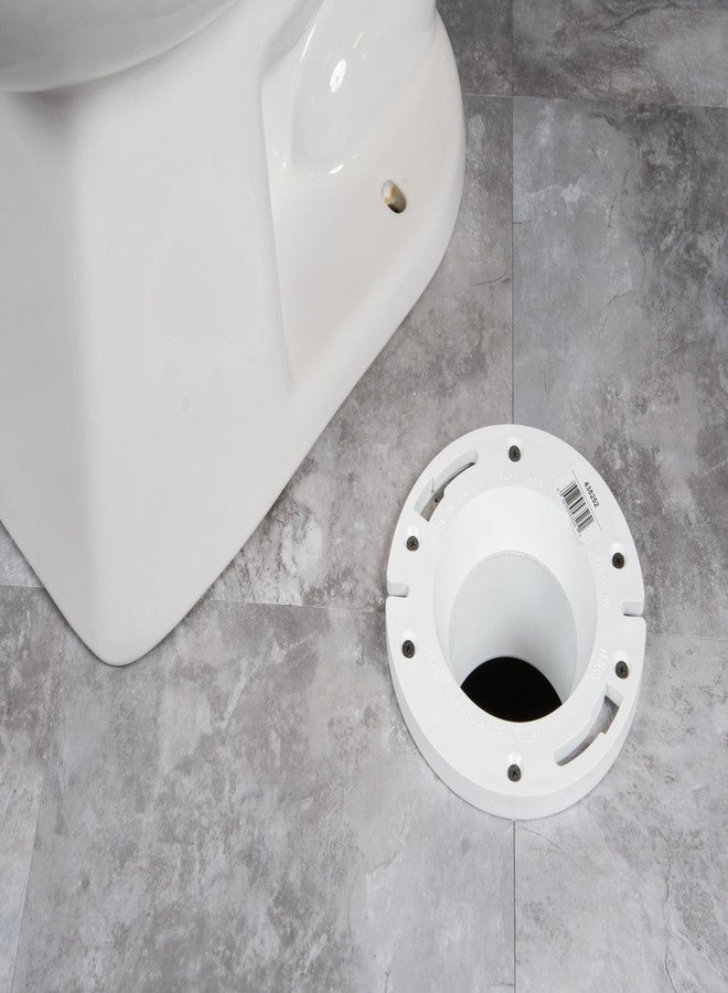 Oatey 3 in. or 4 in. PVC Long Pattern Closet Flange with Plastic Ring without Test Cap - Image 2