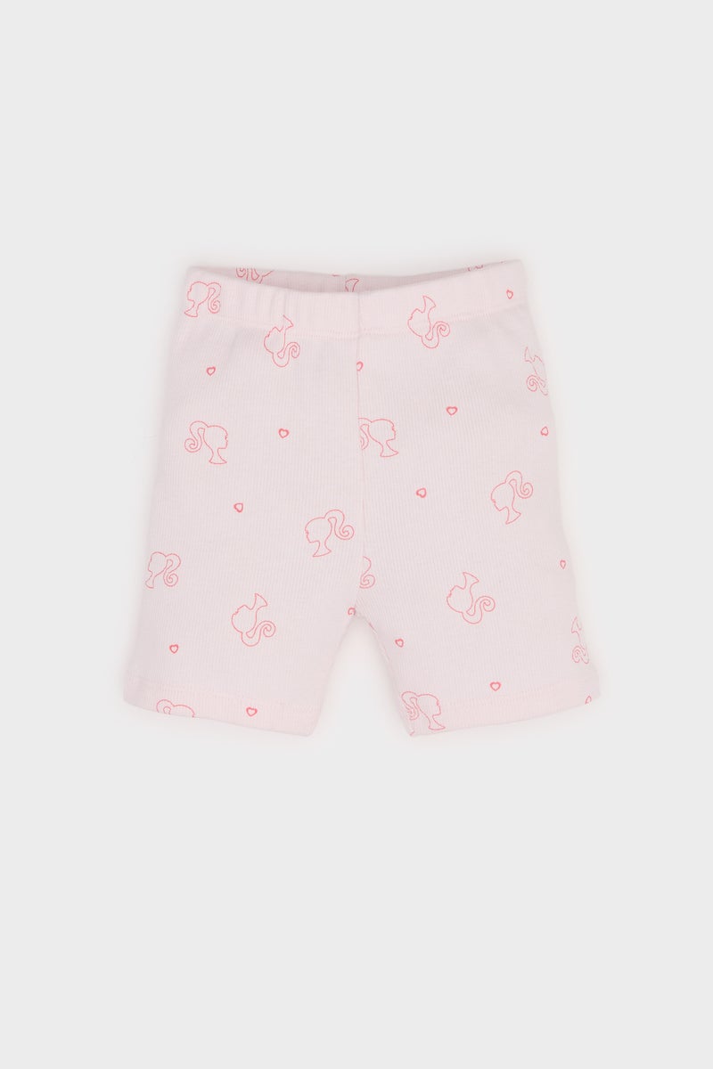 DeFacto Baby Girl Barbie Corduroy Camisole Top Shorts 2 Piece Pajama Set  - Image 4