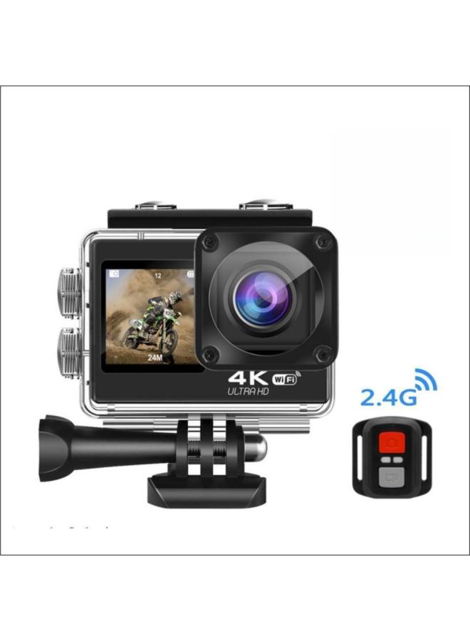 Dual Screen 4K HD Sports Camera 5K Outdoor Waterproof Camera Riding EIS Anti-shake Special Action Cam-Color:4K （V3+IMX179D）  - Image 1