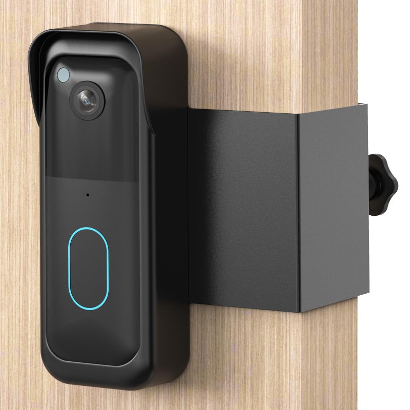 PEF Blink Video Doorbell Mount, Anti-Theft Door Mount for Blink Doorbell (Newest Model), No Drill Weatherproof Design Door Bell Kit for Home Rentals - Easy to Install & No Sensor Blocking (Black) - Image 1