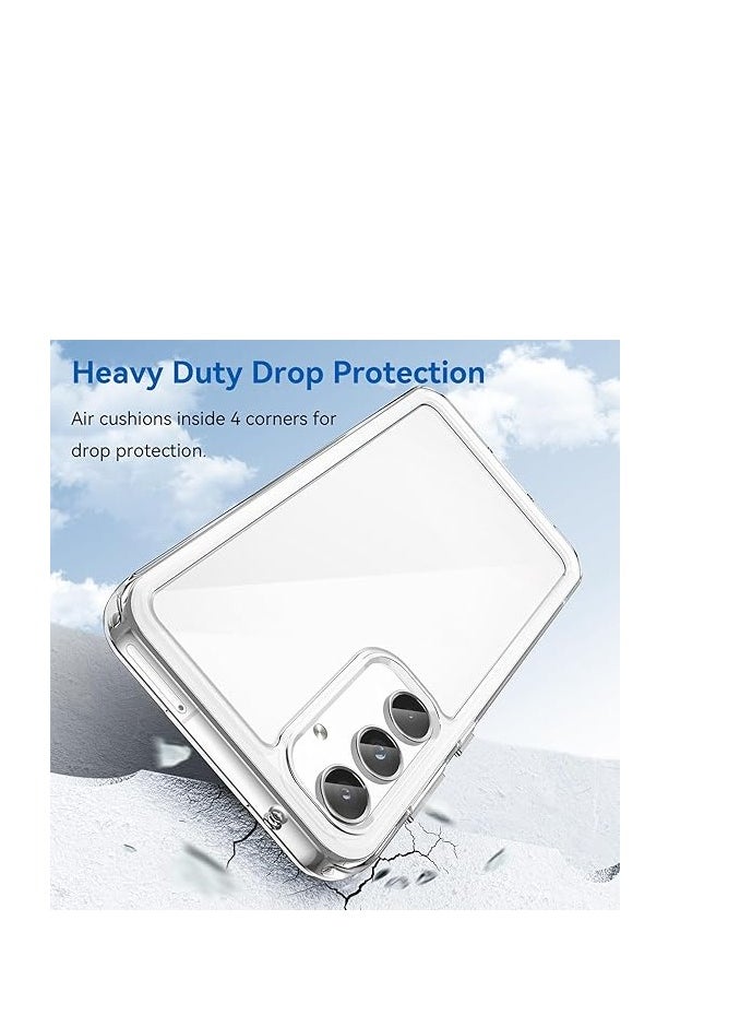 Crystal Clear Case Compatible with Samsung Galaxy A55 5G, Anti-Yellowing and Anti-Scratch Case, Anti-Shock Hybrid PC and TPU Silicone for Samsung Galaxy A55 5G - Transparent