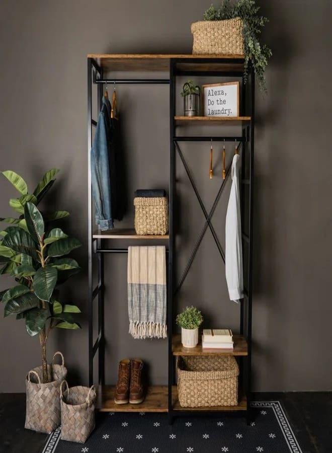 Home Gallery Amazing Open Closet Organizer Brown  - Image 5