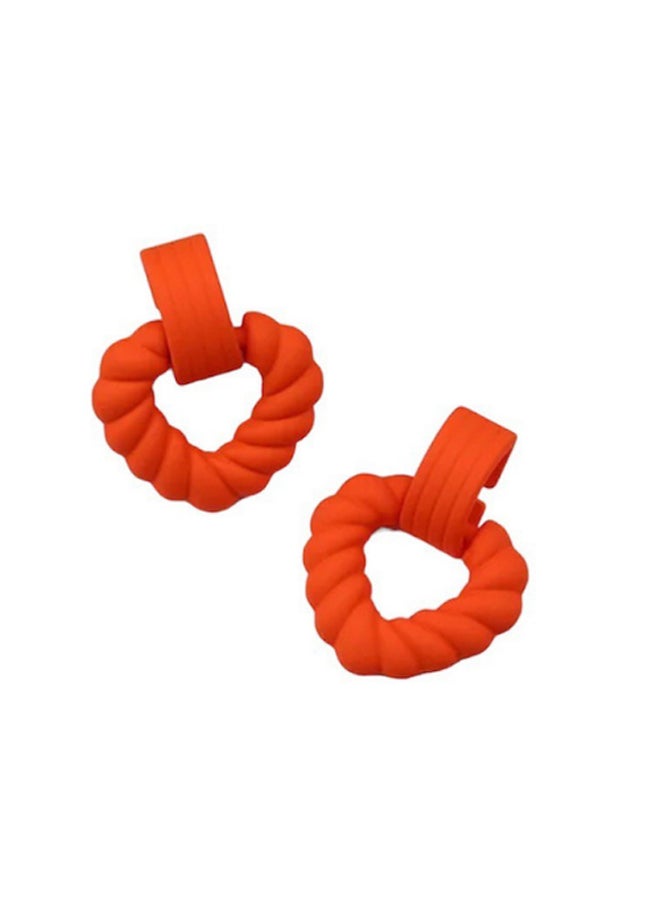 FLUFFY - triangle Earring Of Fluffy Women's Accessories-Orange - Image 1