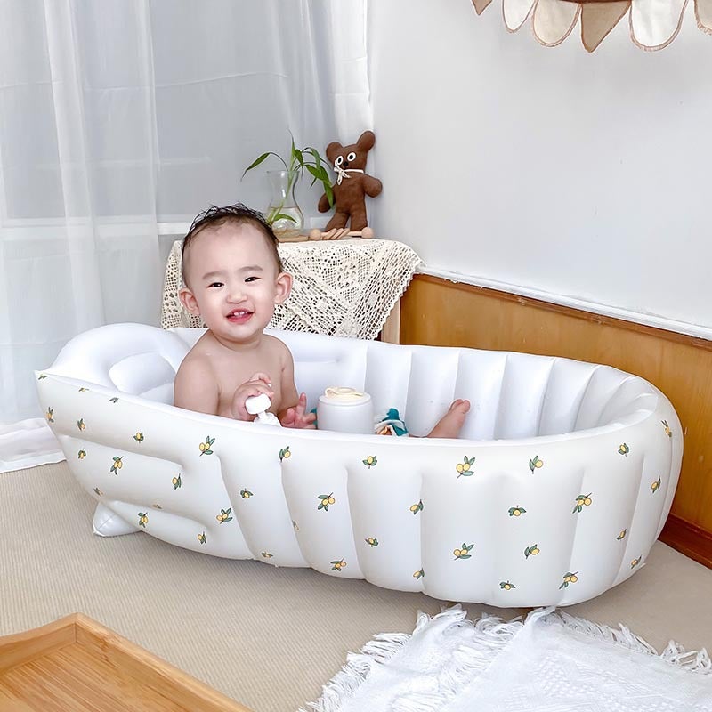 Ins Nordic Baby Inflatable Bathtub Children'S Sitting And Lying Integrated Inflatable Bathtub Multi-Functional Bathtub - Image 2