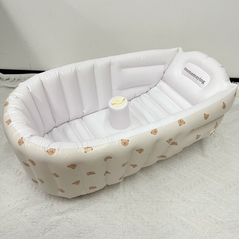 Ins Nordic Baby Inflatable Bathtub Children'S Sitting And Lying Integrated Inflatable Bathtub Multi-Functional Bathtub - Image 1