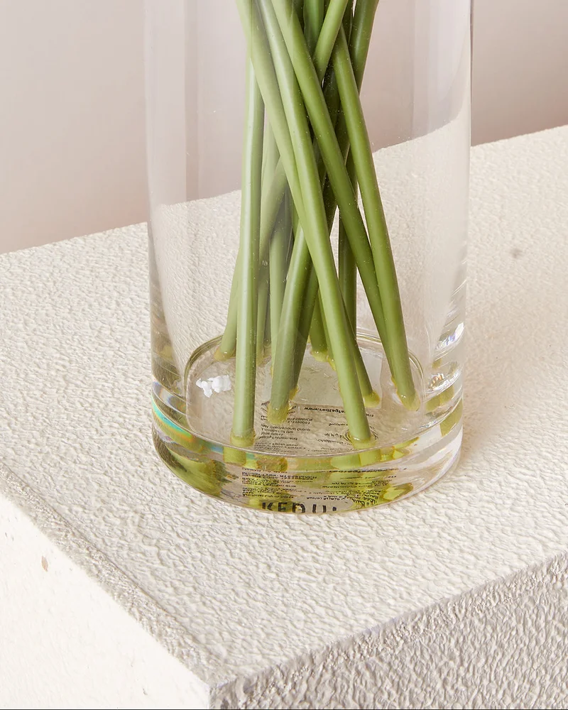 REDTAG Artificial Lily In Glass Vase