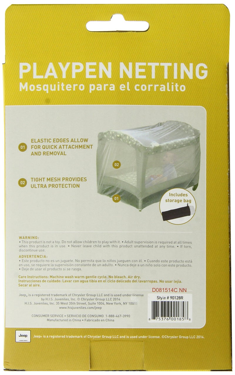 Jeep Universal Size Pack N Play Mosquito Net Tent, White - Image 2