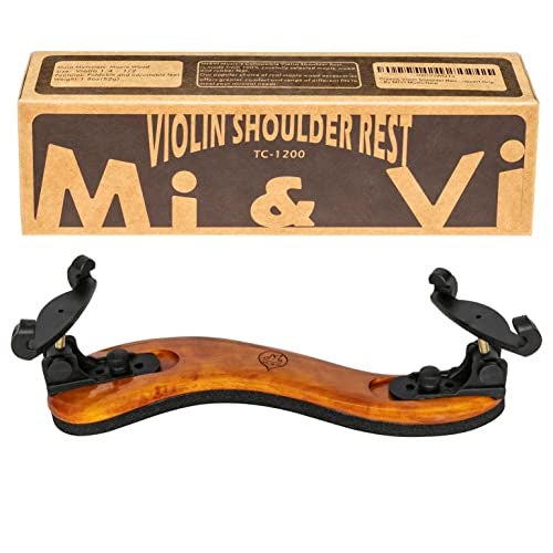 Mivi Classic Violin Shoulder Rest (Violin 1/2-1/4 & Viola 12"-11") with Adjustable Height | Collapsible | Real Maple Wood| Excellent Support Grip - By MIVI Music - Image 1
