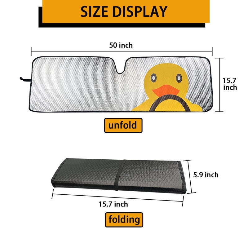 EJDRFN Windshield Sun Shade for Jeep Wrangler TJ JK JL & Gladiator JT 2/4 Door,Duck Sun Shade,Sunshade Windshield for Jeep Wrangler - Image 2