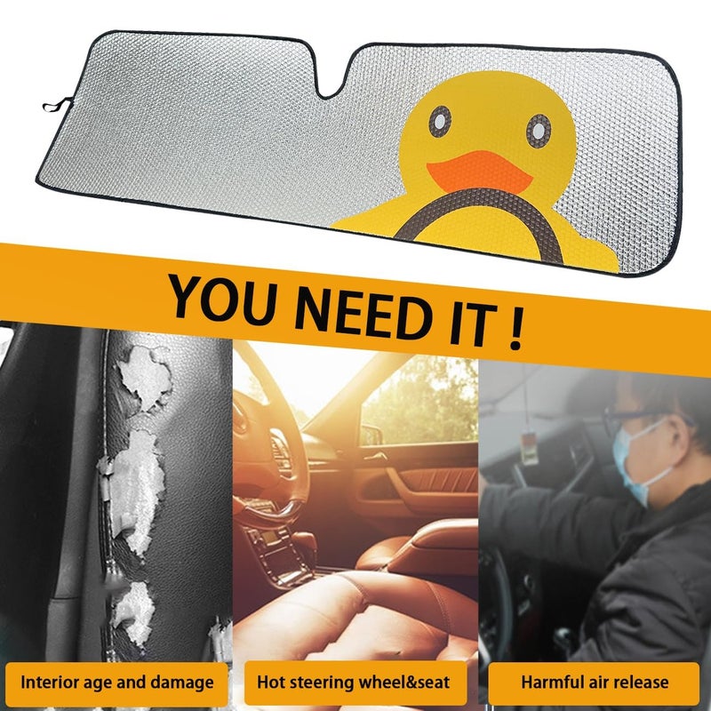 EJDRFN Windshield Sun Shade for Jeep Wrangler TJ JK JL & Gladiator JT 2/4 Door,Duck Sun Shade,Sunshade Windshield for Jeep Wrangler - Image 5