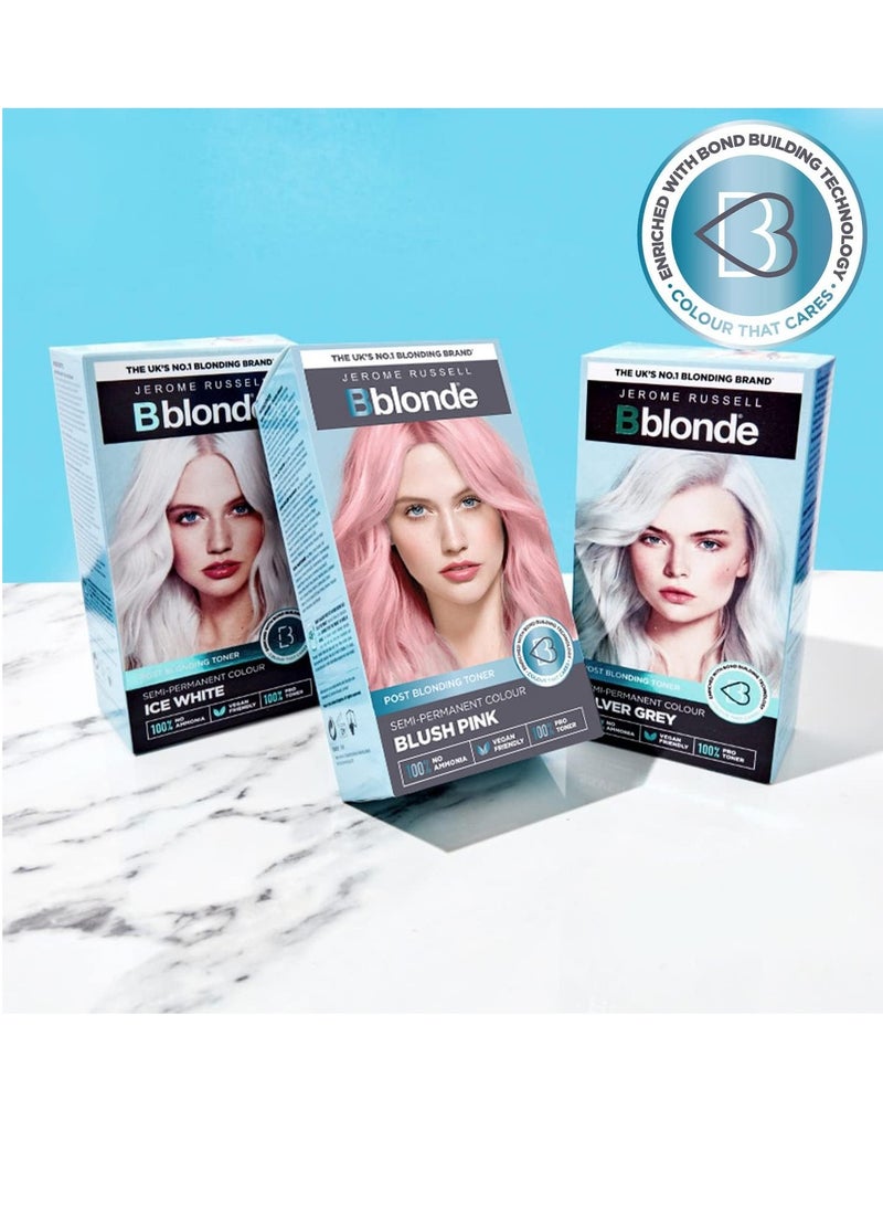 Jerome Russell Bblonde Ice White Post Blonding Toner Semi Permanent Hair Dye Kit for Pre Lightened and Blonde Hair with Brazil Nut Oil No Ammonia and Vegan - Image 3