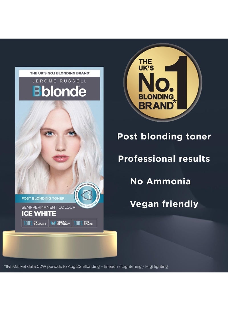 Jerome Russell Bblonde Ice White Post Blonding Toner Semi Permanent Hair Dye Kit for Pre Lightened and Blonde Hair with Brazil Nut Oil No Ammonia and Vegan - Image 4