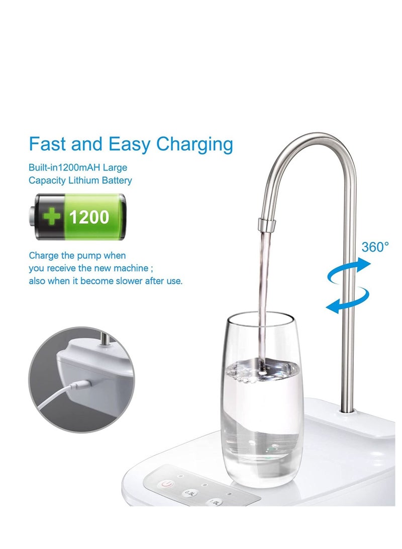 ELTRAZONE Water Pump for  Water Bottle Dispenser Electric Water Pump Automatic Water Bottle Pump Dispenser for 5 Gallon Bottle(White  - Image 3
