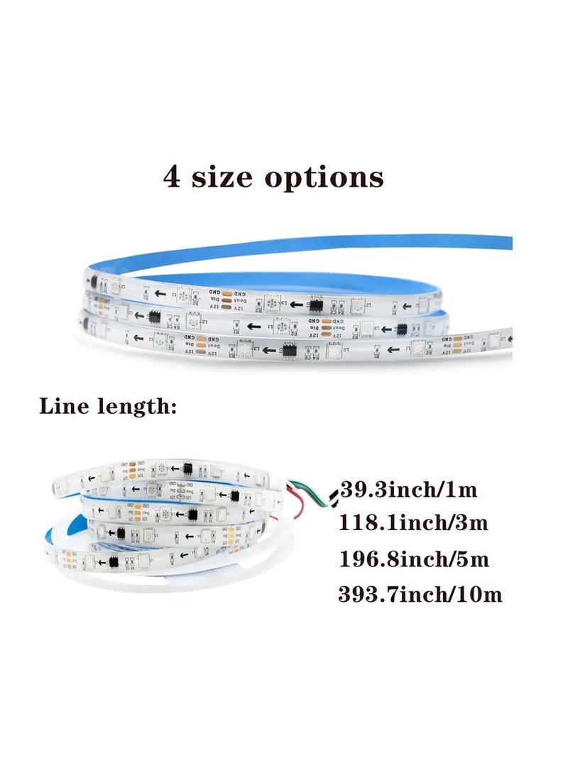 إيروريكس قم بإنشاء أجواء سحرية مع شريط أضواء LED 5050 RGB مع مزامنة الموسيقى وجهاز التحكم عن بعد المتغير اللون، مثالي لحفلات الحديقة المنزلية والمزيد - Image 2