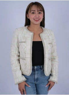 Women’s Four Pockets Outwear No Padding Long Sleeves in Layia Check
