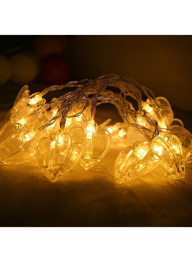 fizzytech فزيتيك ضوء سلسلة مشبك القلب 14 مشبك 3 متر زينة خارجية (بلاستيك، LED) (ضوء القلب أبيض دافئ، عبوة من 1) - Image 4