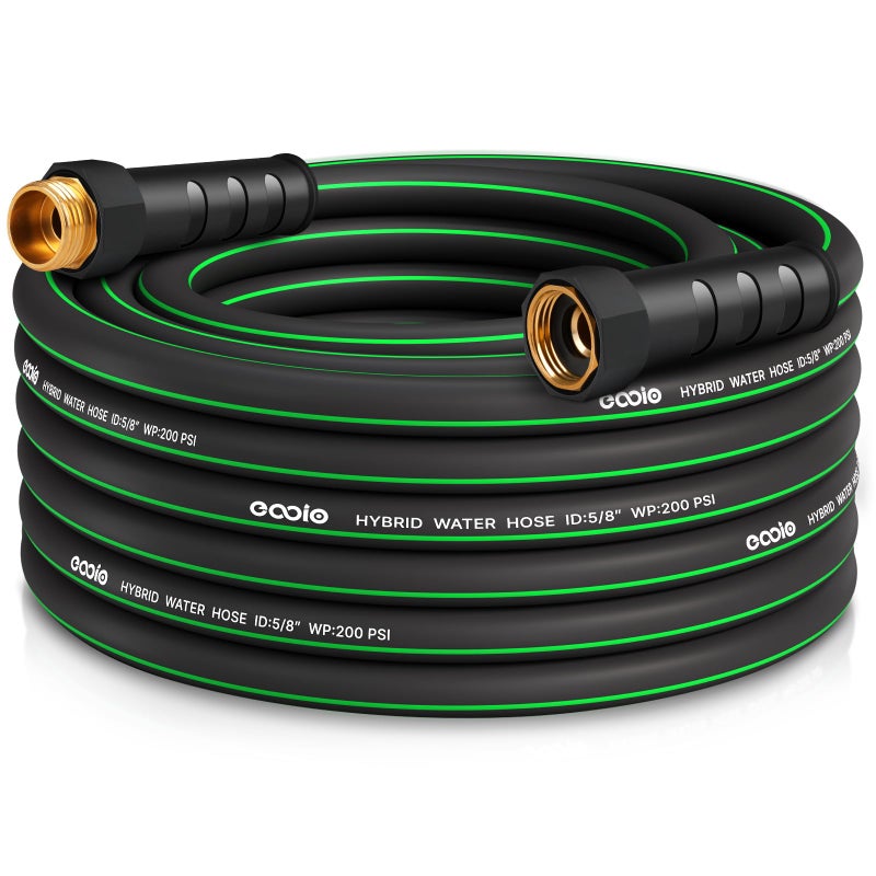 EOOIO Heavy Duty Garden Hose 35ft, NON-EXPANDABLE Flexible Water Hose, Kink Resistant Lightweight Hybrid Hose, Leakproof Hose Male to Female Fittings - Image 1