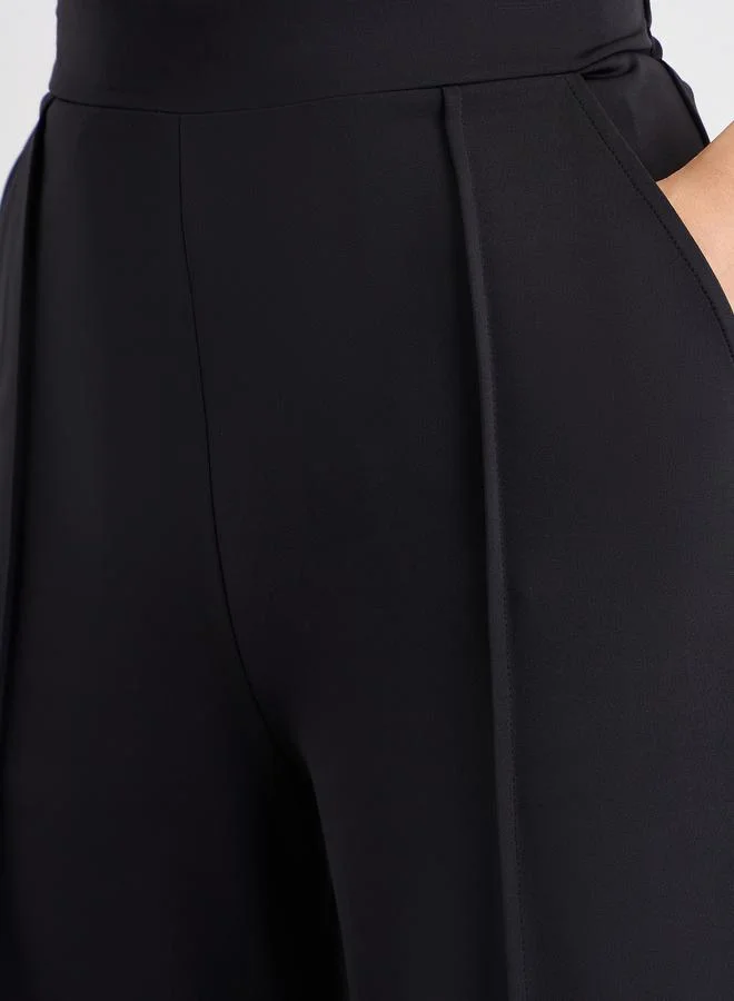 Styli Styli Wide Leg Ankle Length Pants with Pintuck Detail
