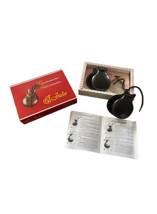 Jale Professional Fiberglass Castanets - Lightweight & Durable, Black, Perfect for Flamenco & Traditional Music - Image 3