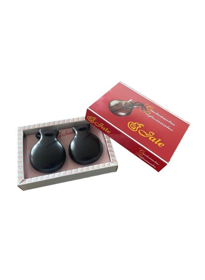 Jale Professional Fiberglass Castanets - Lightweight & Durable, Black, Perfect for Flamenco & Traditional Music - Image 1