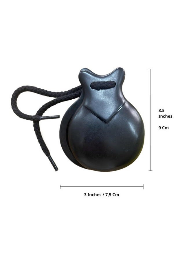 Jale Professional Fiberglass Castanets - Lightweight & Durable, Black, Perfect for Flamenco & Traditional Music - Image 2